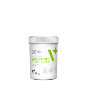 Caryodent finger wipes 50τμχ - Δαχτυλάκια εμποτισμένα για καθαρισμό των δοντιών στον σκύλο και τη γάτα