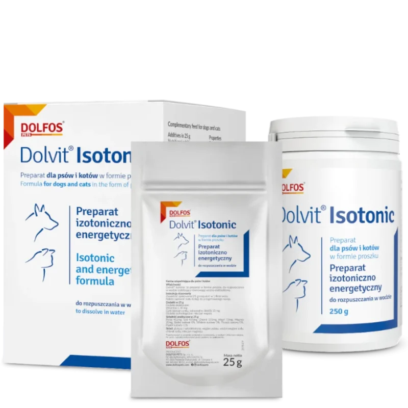 Dolvit Isotonic σκόνη σε φακελάκια 25 gr - Συμπλήρωμα διατροφής με ηλεκτρολύτες για ζώα